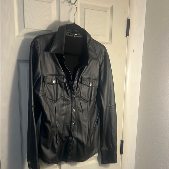 Black Faux Leather Jacket - Picture 6 of 7
